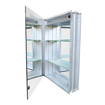 20" Rectangular LED Illuminated Mirrored Medicine Cabinet