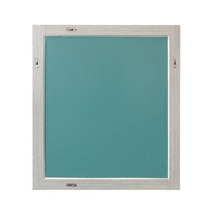 26" Rectangle Wood Frame Mirror in Gray Pine Finish