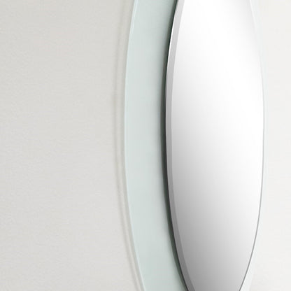 23" Oval Frosted Frame Mirror