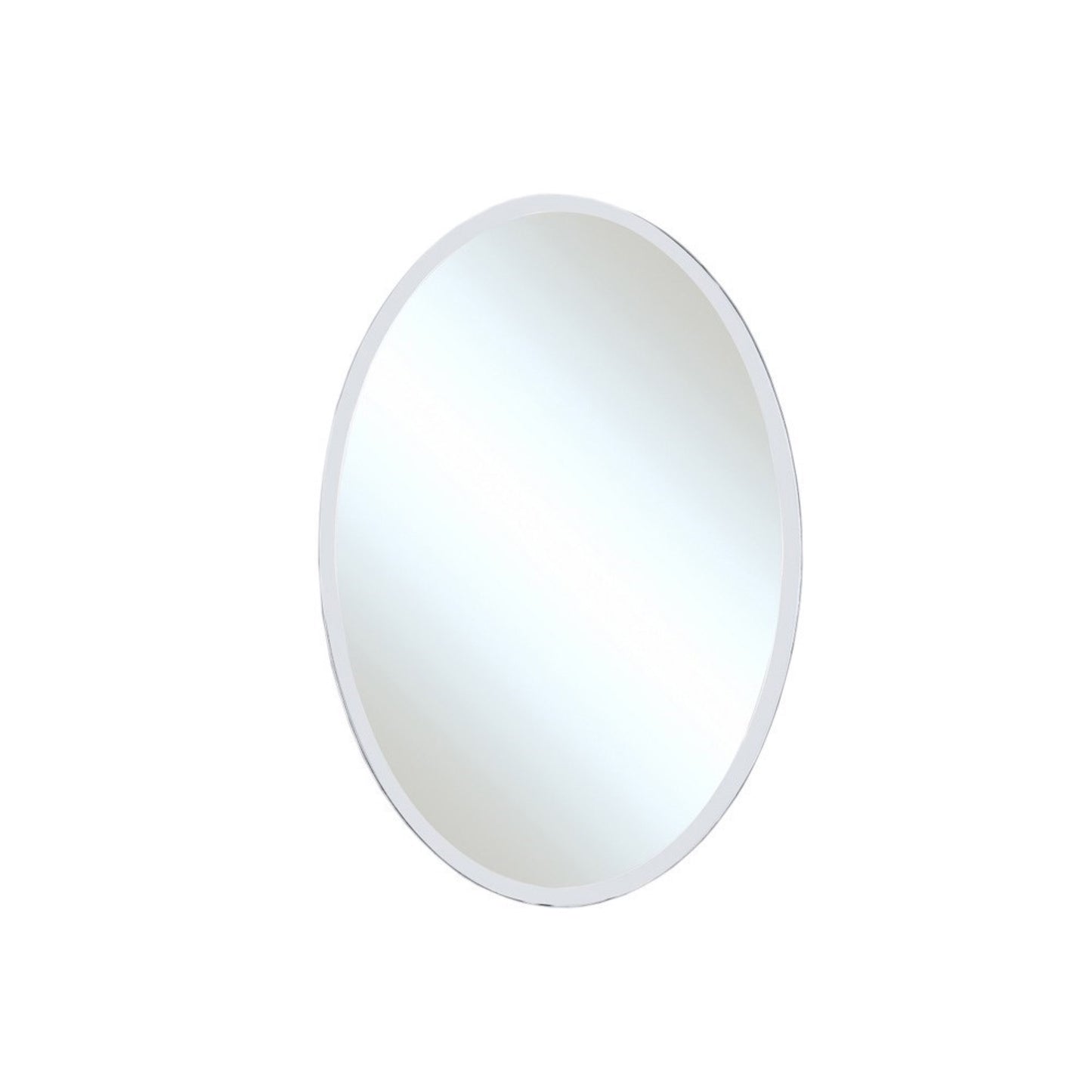Oval Frameless Mirror