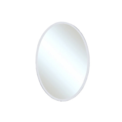 Oval Frameless Mirror