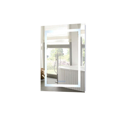24" Rectangular LED Bordered Illuminated Mirror with Bluetooth Speakers