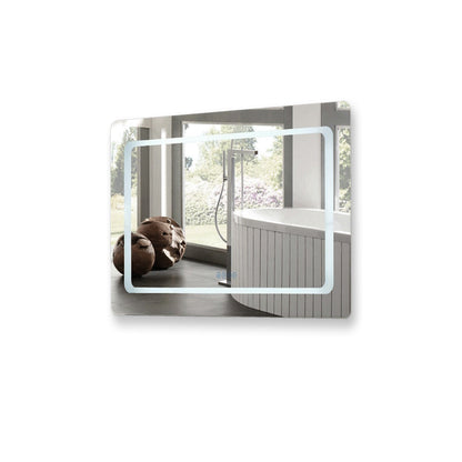 36" Rectangular LED Bordered Illuminated Mirror with Bluetooth Speakers