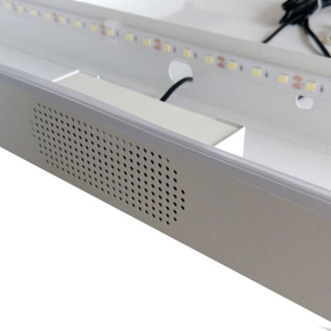 36" Rectangular LED Bordered Illuminated Mirror with Bluetooth Speakers