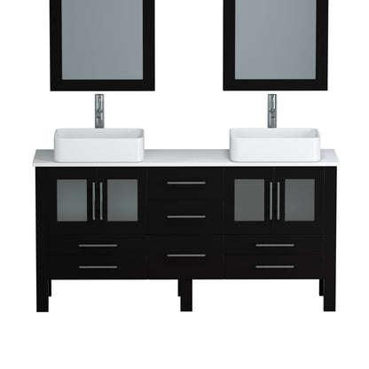 Complete 63" Vanity Set with Polished Chrome Pluming