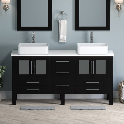 Complete 63" Vanity Set with Polished Chrome Pluming