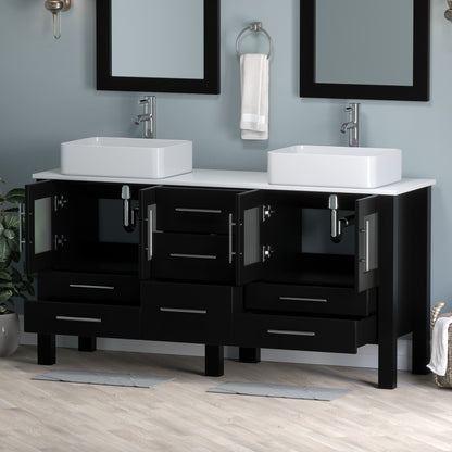 Complete 63" Vanity Set with Polished Chrome Pluming