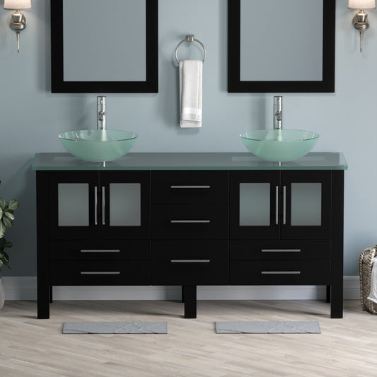 Complete 63" Vanity Set with Polished Chrome Pluming