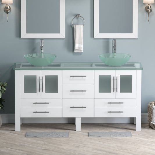 Complete 63" Vanity Set with Polished Chrome Pluming