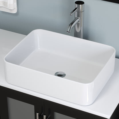 Complete 71" Espresso Vanity Set with Polished Chrome Plumbing