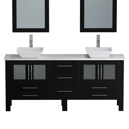 Complete 71" Vanity Set with Polished Chrome Plumbing