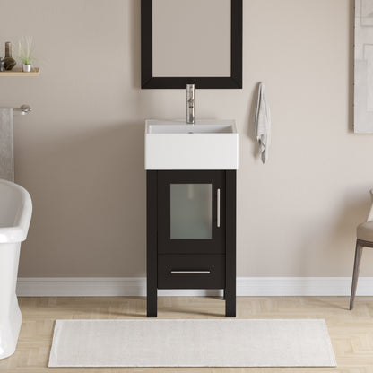 Complete 18" Vanity Set with Polished Chrome Plumbing