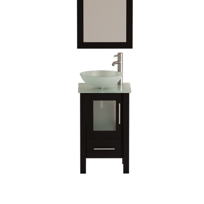 Complete 18" Vanity Set with Brushed Nickel Plumbing