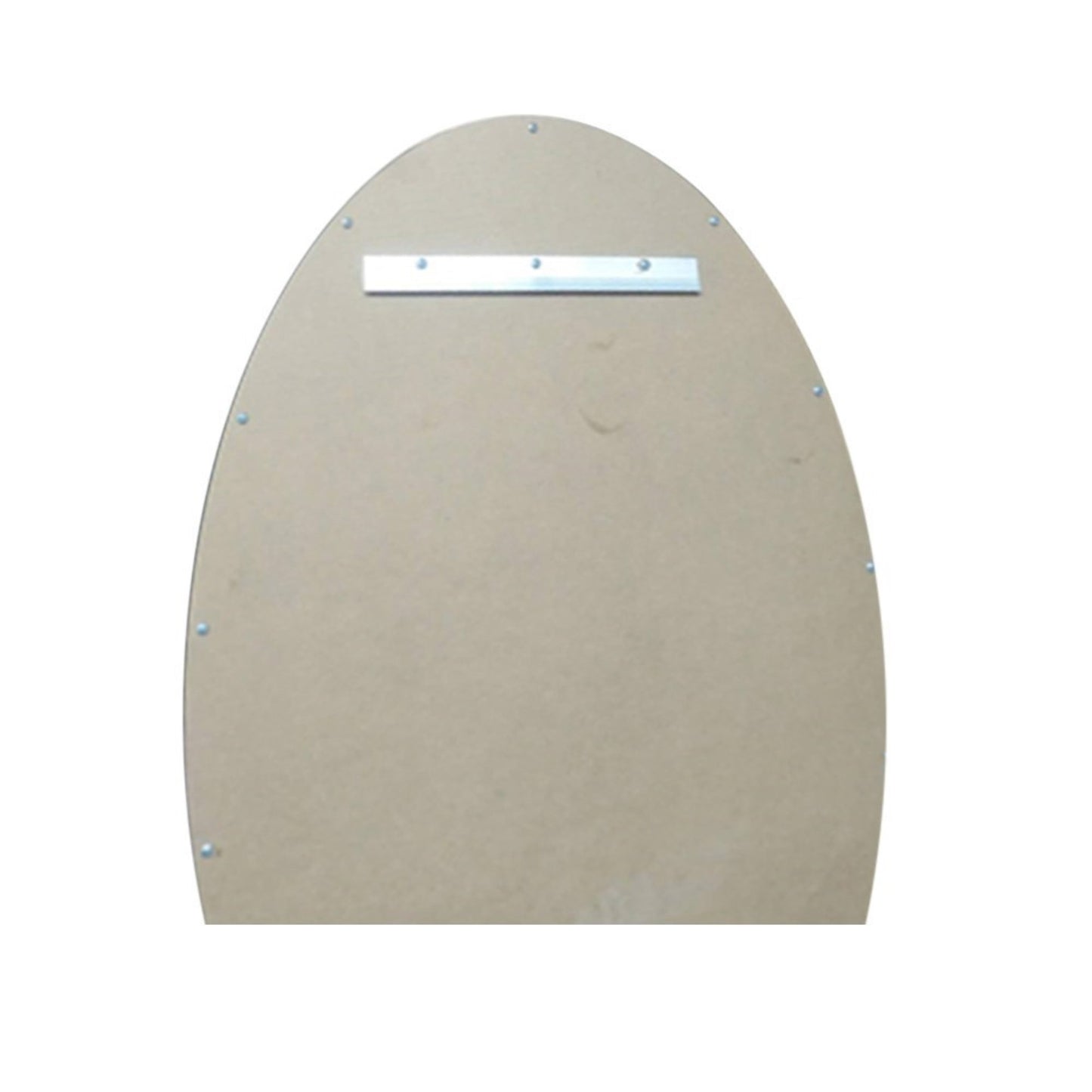 Oval Metal Frame Mirror with Shelf in Matte Black