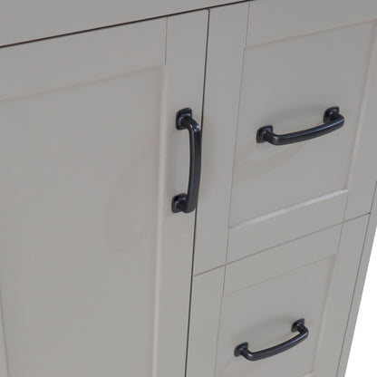 24" Single sink vanity manufactured wood light gray