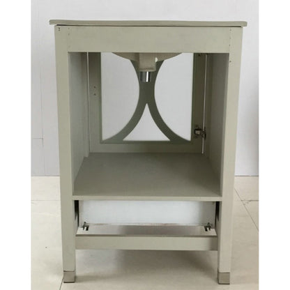 24" Single sink vanity manufactured wood light gray