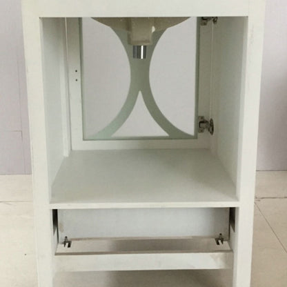 24" Single sink vanity manufactured wood white