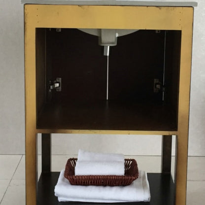 24" Single sink vanity manufactured wood sable walnut