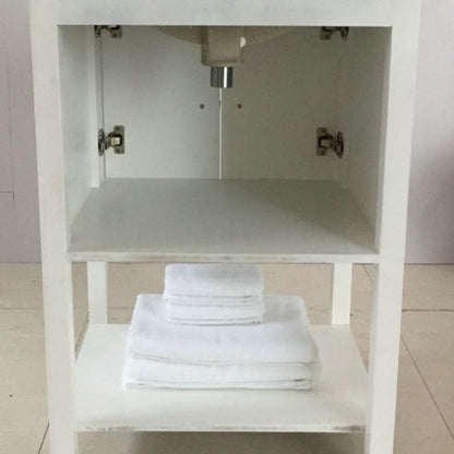 24" Single sink vanity manufactured wood white