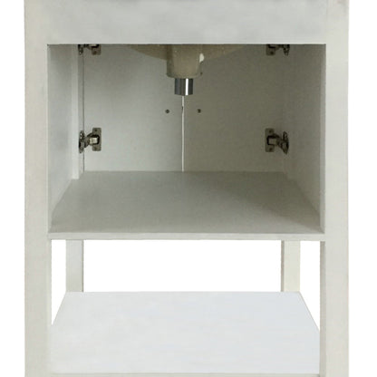 24" Single sink vanity manufactured wood white