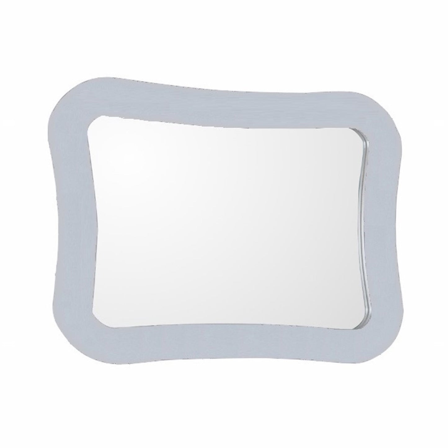 Framed mirror manufactured wood white