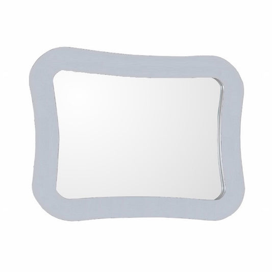Framed mirror manufactured wood white