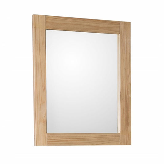 Rectangular frame mirror solid fir natural