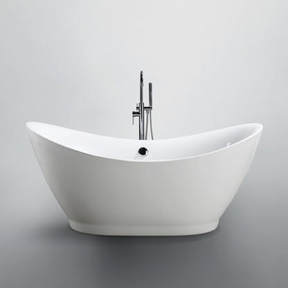 Salerno 68" Freestanding Bathtub in Glossy White
