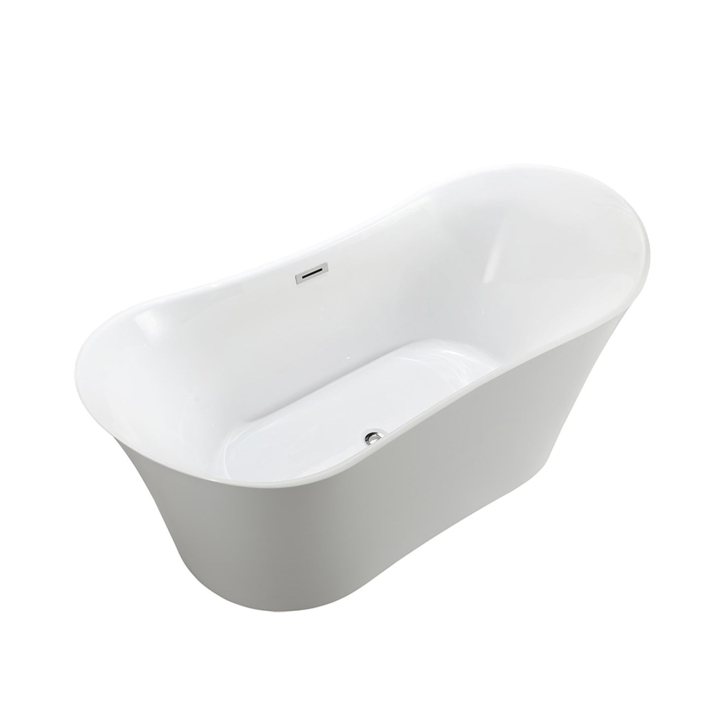 Bergamo 67" Freestanding Bathtub in Glossy White