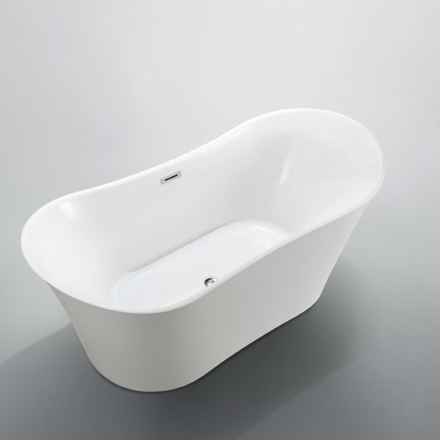 Bergamo 67" Freestanding Bathtub in Glossy White