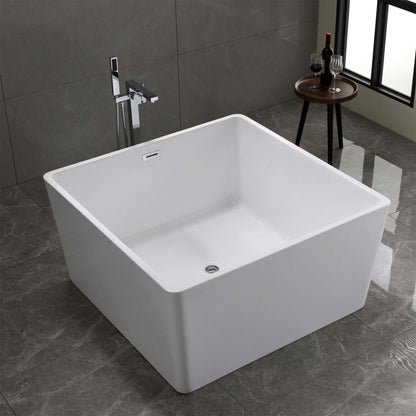 Bologna 47" Freestanding Bathtub in Glossy White
