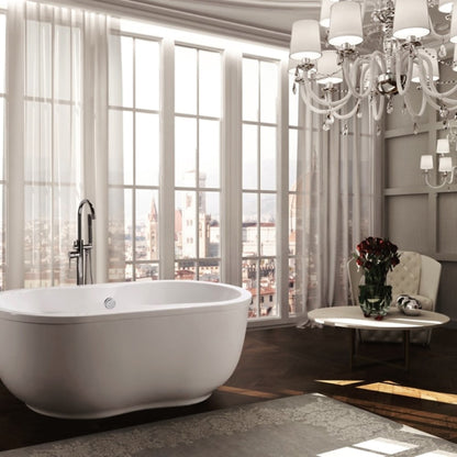 Brescia 65" Freestanding Bathtub in Glossy White