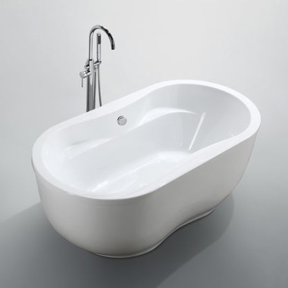 Brescia 65" Freestanding Bathtub in Glossy White