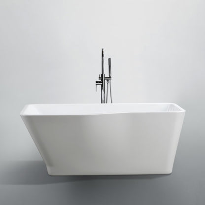 Florence 59" Freestanding Bathtub in Glossy White