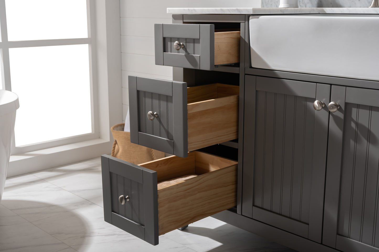 Burbank 54" Single Vanity in Gray