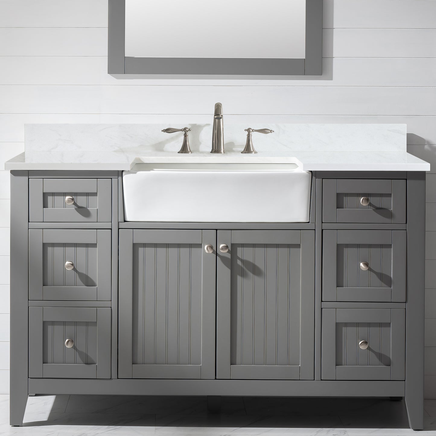 Burbank 54" Single Vanity in Gray