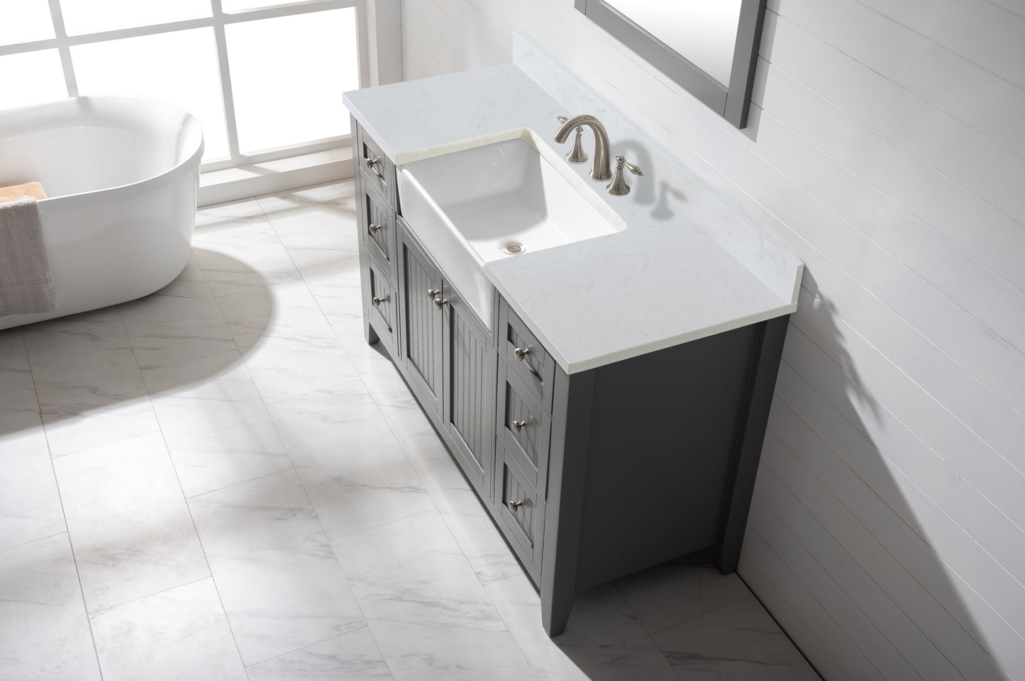 Burbank 54" Single Vanity in Gray