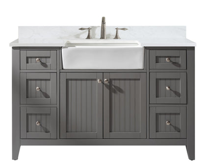 Burbank 54" Single Vanity in Gray