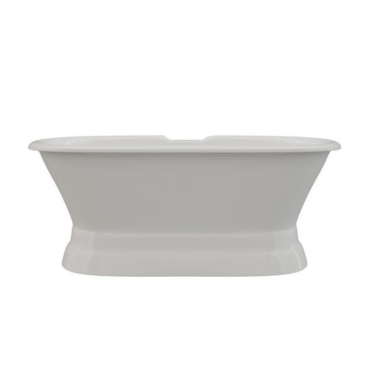 Cast Iron Double Ended Tub 66" X 30" with 7" Deck Mount Faucet Drillings