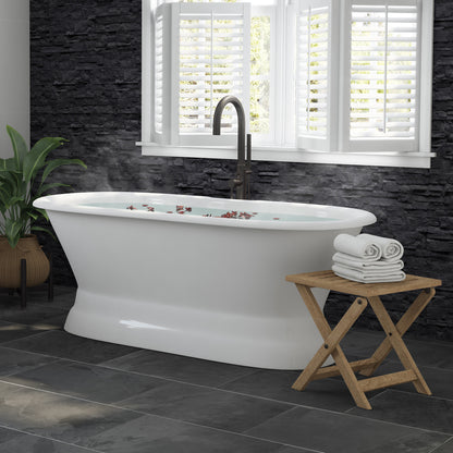 Cast Iron Double Ended Tub 66" X 30" with No Faucet Drillings