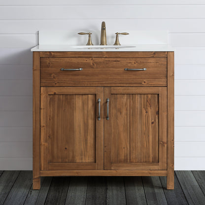 Bryson 36" Vanity Base Only in Walnut
