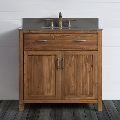 Bryson 36" Vanity Base Only in Walnut