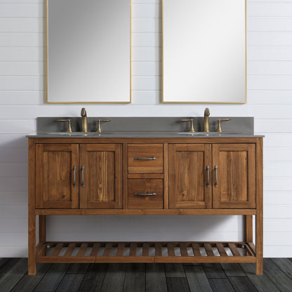 Austin 60" Vanity Base Only in Walnut