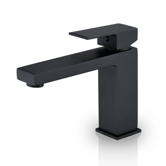 Aalst Single Hole Single Handle Bathroom Faucet in Matte Black