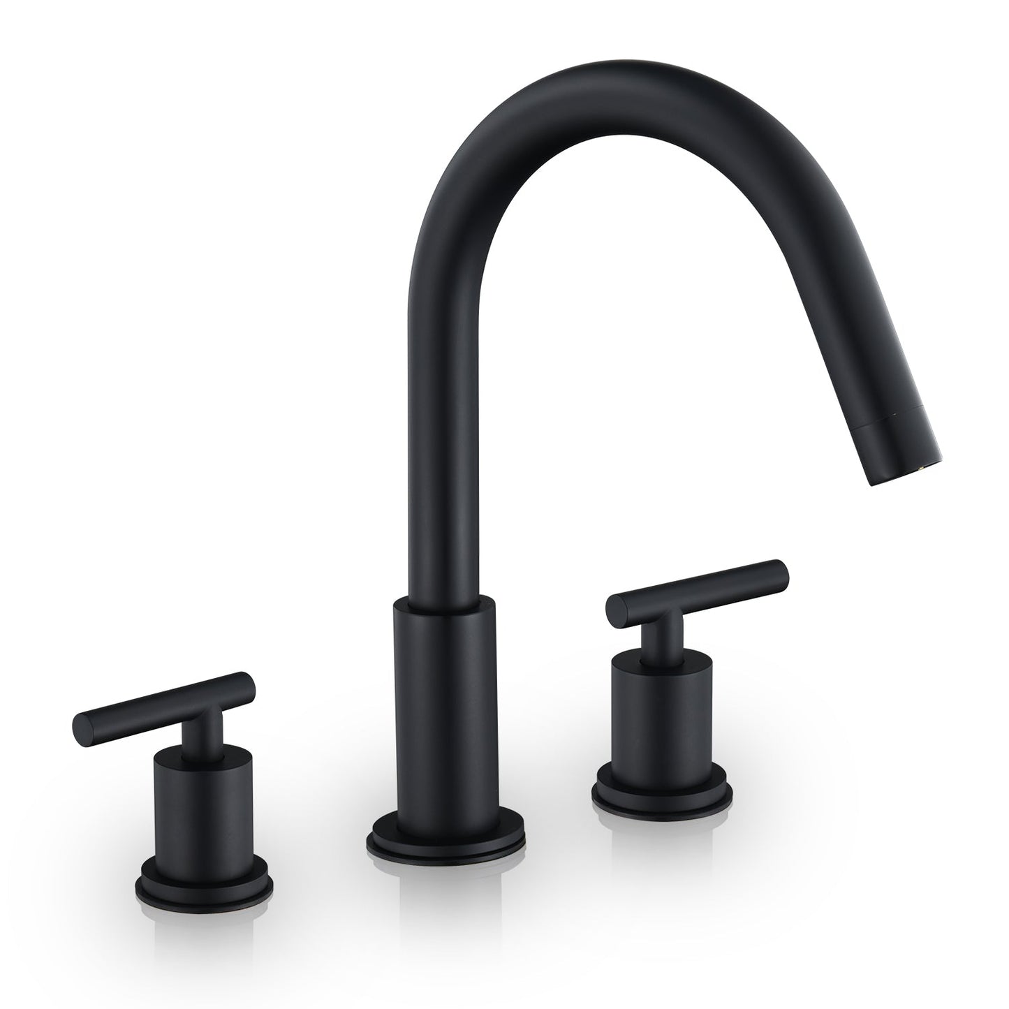 Balen 8" Widespread 2-Handle Bathroom High-Arc Faucet in Matte Black