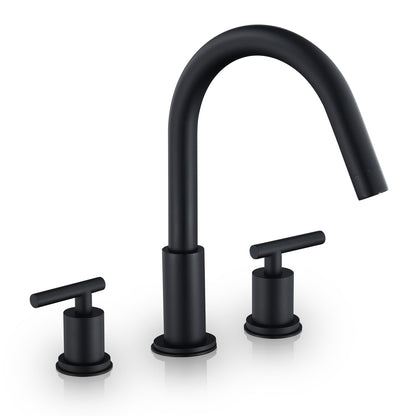 Balen 8" Widespread 2-Handle Bathroom High-Arc Faucet in Matte Black