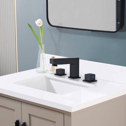 Linter 8" Widespread 2-Handle Bathroom Faucet in Matte Black