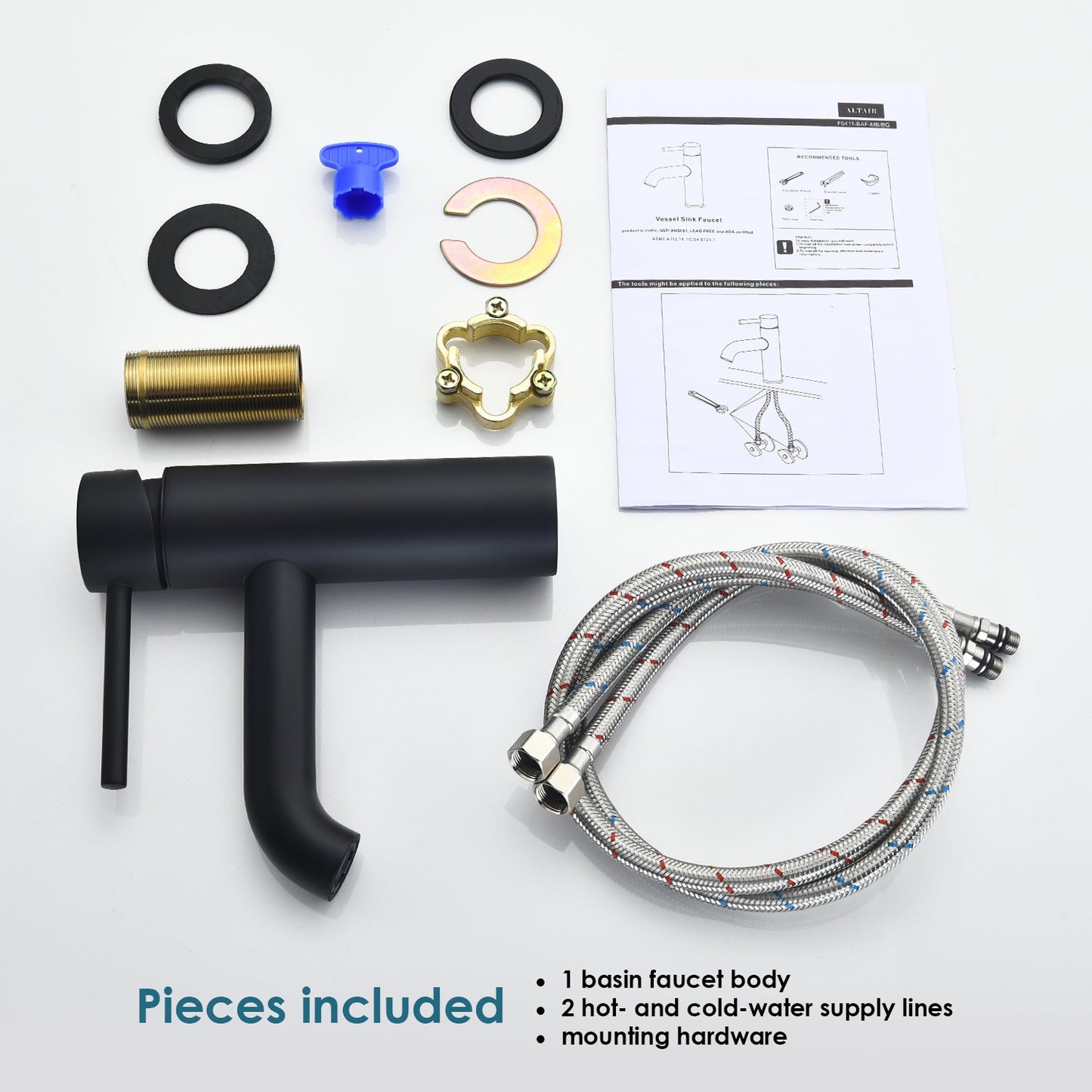Tubize Single Hole Single-Handle Bathroom Faucet in Matte Black