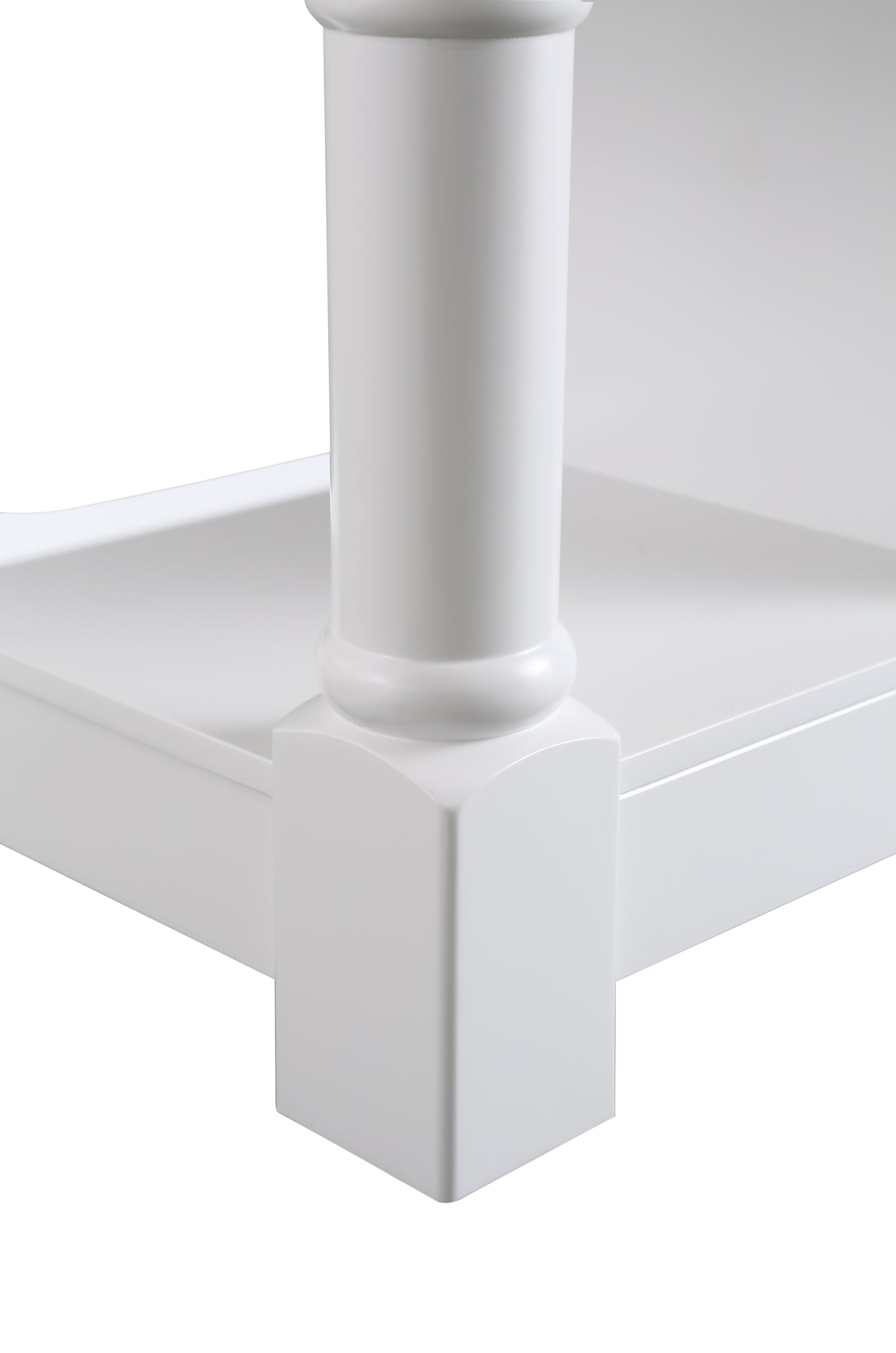 Monterey 36 In. Kitchen Island With Dark Walnut Veneered Wood Countertop in White