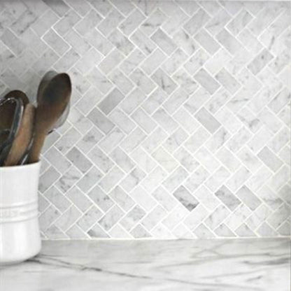 Design Element Herringbone Marble Tile (9.4 sq. ft. / case)